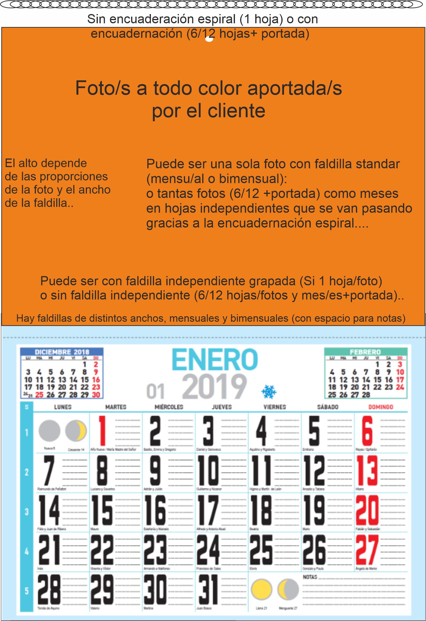 Calendarios pared alternativas