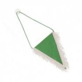 Banderín triangular flecos y ventosa 12x10 cm